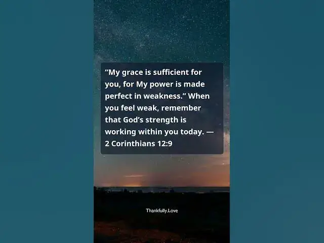 Video thumbnail for Daily Scripture Inspiration: God’s Grace Is Enough