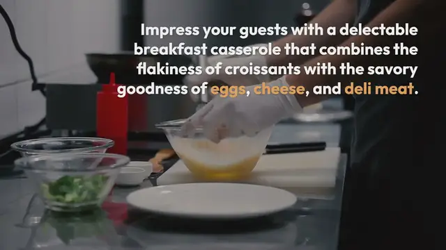 Video thumbnail for Easy Croissant Bake Breakfast Casserole