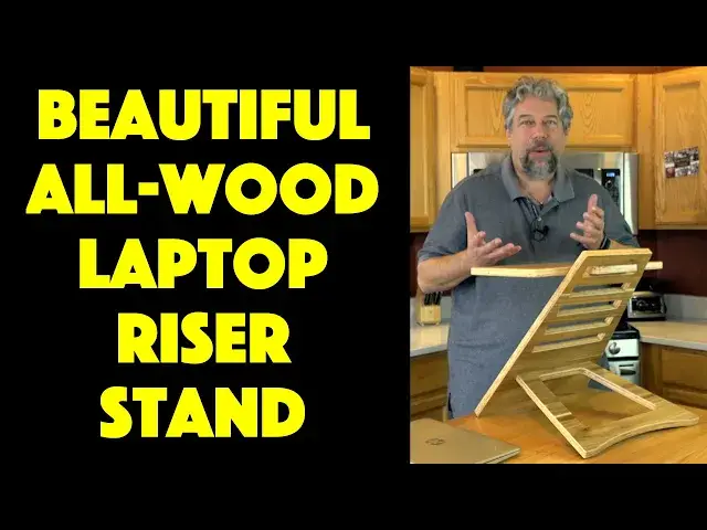 'Video thumbnail for Victor High Rise Acacia Wood Laptop Riser Standing Desk Stand -- REVIEW'