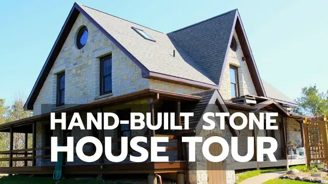 Video thumbnail for Hand-Built Stone House Tour