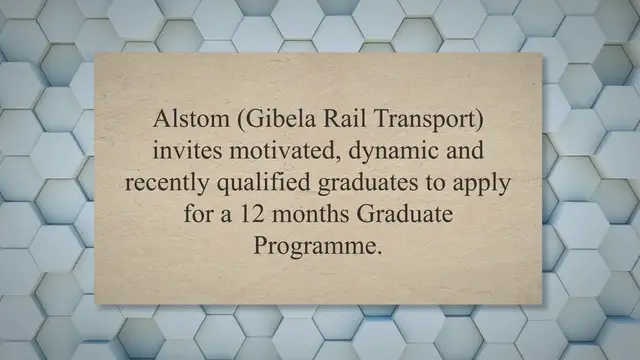 'Video thumbnail for Gibela Rail Transport: Internships 2023 / 2024'