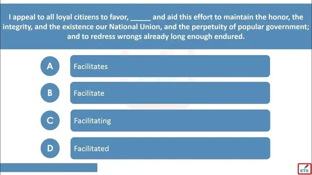 Video thumbnail for English Verb Tenses: Facilitate, Facilitates, Facilitated, Facilitating Quiz