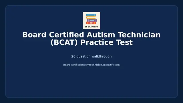 Video thumbnail for Board Certified Autism Technician (BCAT) Practice Test