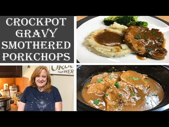 Video thumbnail for CROCKPOT GRAVY SMOTHERED PORK CHOPS | Tender Pork Chop Recipe in the Slow Cooker