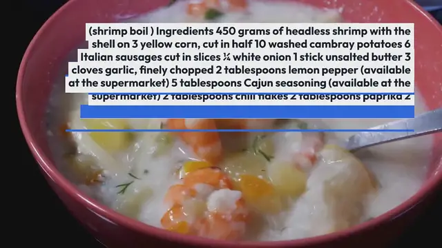 Video thumbnail for CAJUN SHRIMP BOIL:                                                                                                                              One of the combinations I like the most is shrimp with Cambray potatoes.