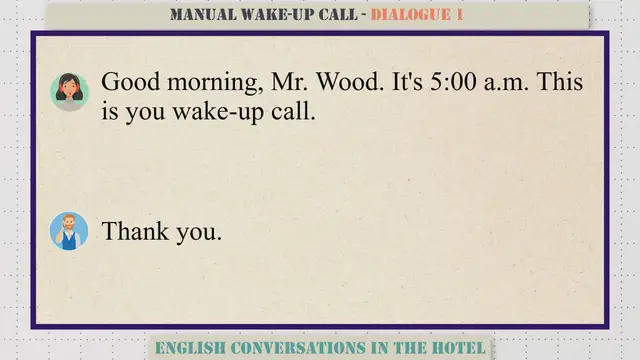 Video thumbnail for Manual Wake-Up Call