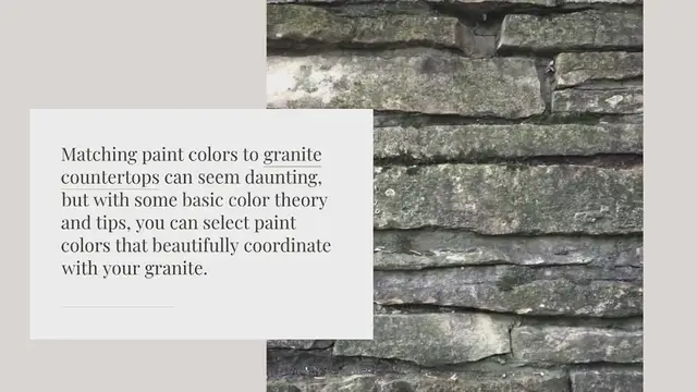 Video thumbnail for How do you match paint to granite countertops?