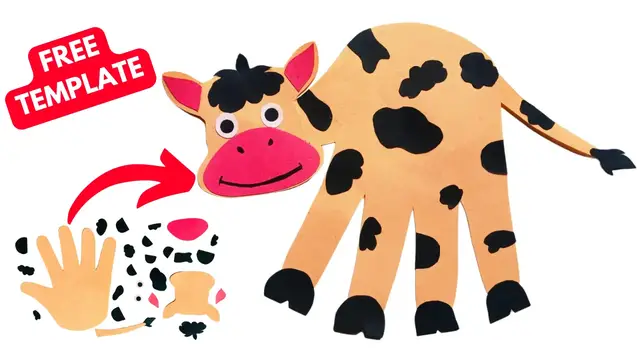 Video thumbnail for Paper COW Handprint Craft For KIDS