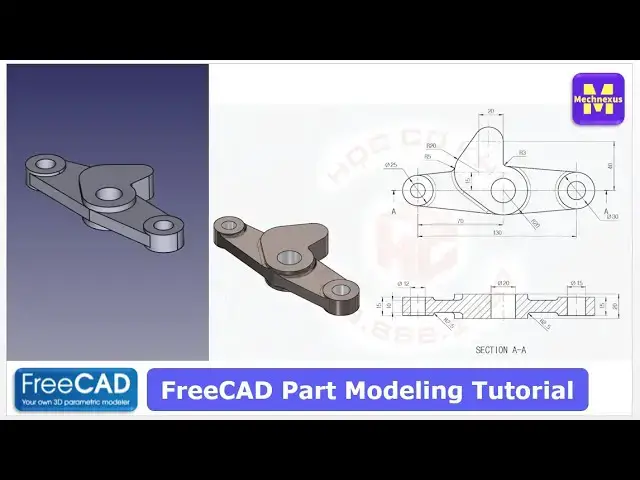 'Video thumbnail for FreeCAD Part Modeling Tutorial | FreeCAD Tutorial | 3D Modeling | Learn FreeCAD | Mechnexus |'