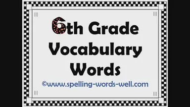 'Video thumbnail for Intriguing 6th Grade Vocabulary Words to Boost Your Knowledge'