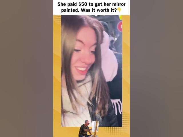 Video thumbnail for She spent $50 to have her mirror artistically painted. Was the cost justified?