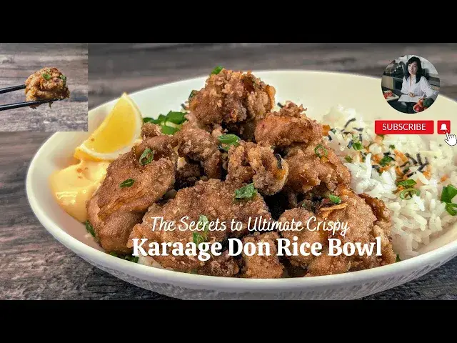 Video thumbnail for Karaage Don | Japanese Fried Chicken Rice Bowl | Super Crispy
