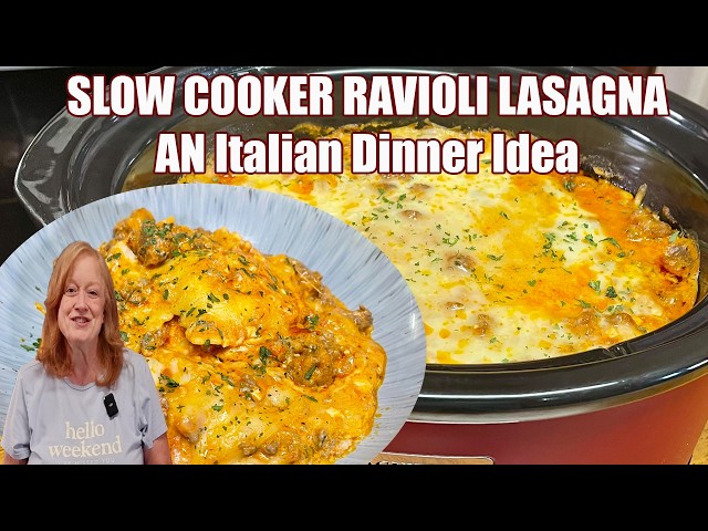 Video thumbnail for SLOW COOKER RAVIOLI LASAGNA | A Crockpot Italian Dinner