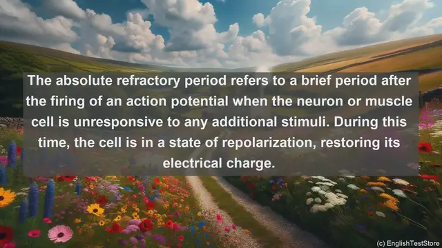 Video thumbnail for Absolute refractory period in science  definition and examples