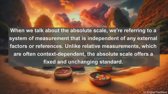Video thumbnail for Absolute scale in science  definition and examples