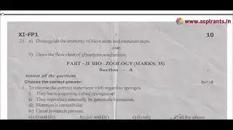 Video thumbnail for 11th Biology Public Exam March 2019 - Model Question Papers (Full Portion Test 1) | (English Medium)