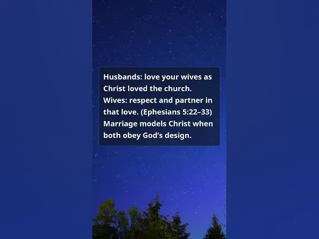 Video thumbnail for Ephesians 5:22–33 — Marriage that reflects Christ
