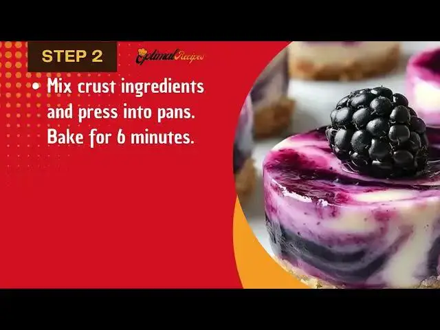 Video thumbnail for Irresistible Blackberry Mini Cheesecakes – Easy Dessert Recipe