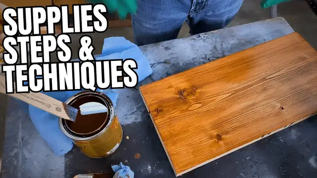 'Video thumbnail for How to Apply Wood Stain for Beginners'