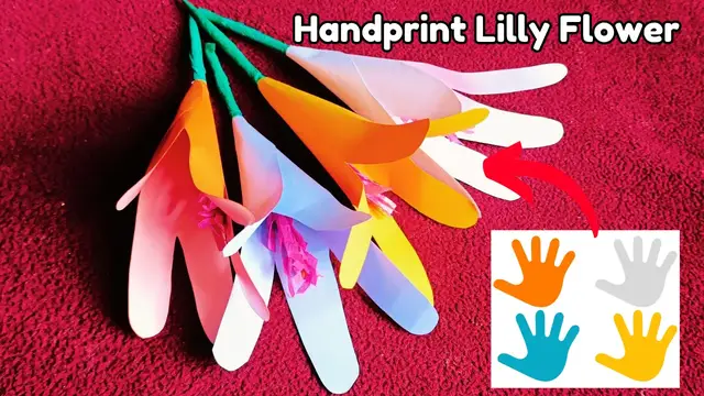 Video thumbnail for Lily Flower Handprint Craft For KIDS