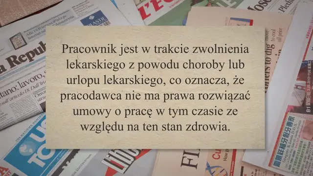 'Video thumbnail for Czy można zwolnić pracownika na zwolnieniu lekarskim?'