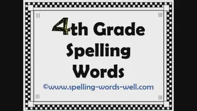 'Video thumbnail for Fourth Grade Spelling Words'