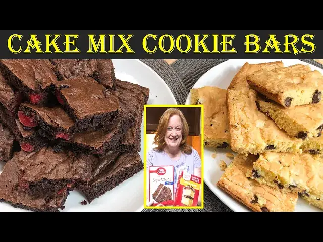 Video thumbnail for HOW TO MAKE CAKE MIX COOKIE BARS Recipe | 4 Ingredients Only Cookie Bar Dessert
