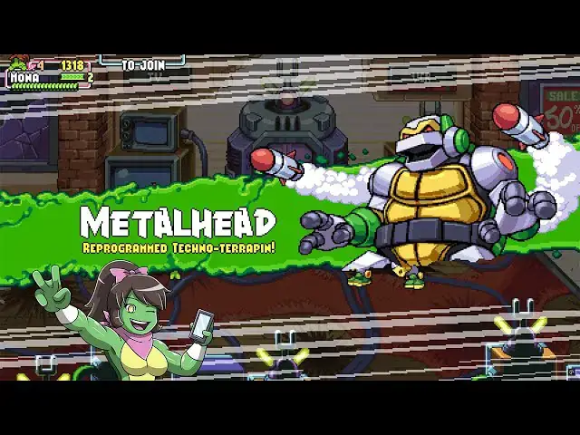 Video thumbnail for TMNT: SHREDDER'S REVENGE (METALHEAD FIGHT) (MONA LISA)