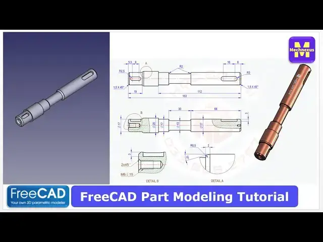 'Video thumbnail for FreeCAD Part Modeling Tutorial | FreeCAD Tutorial | 3D Modeling | Learn FreeCAD | Mechnexus |'
