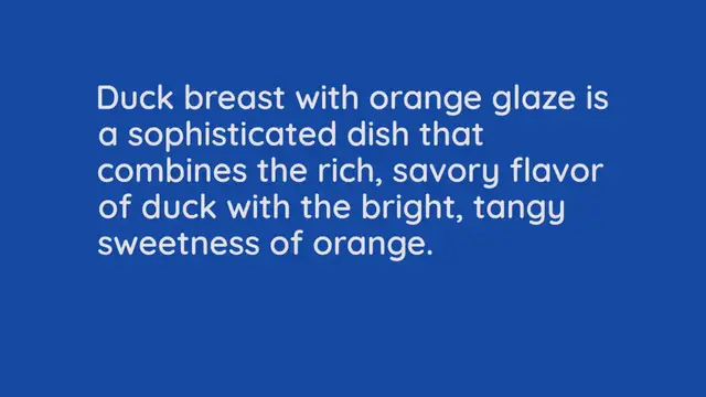 'Video thumbnail for Duck Breast with Orange Glaze Recipe'