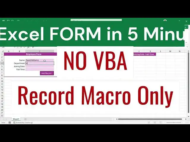 Video thumbnail for How to Create a Data Entry Form in Excel Using Macro Recorder