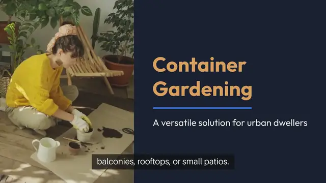 Video thumbnail for Container Gardening for Urban Dwellers