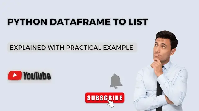 Video thumbnail for Python Dataframe to List - Python Tutorial