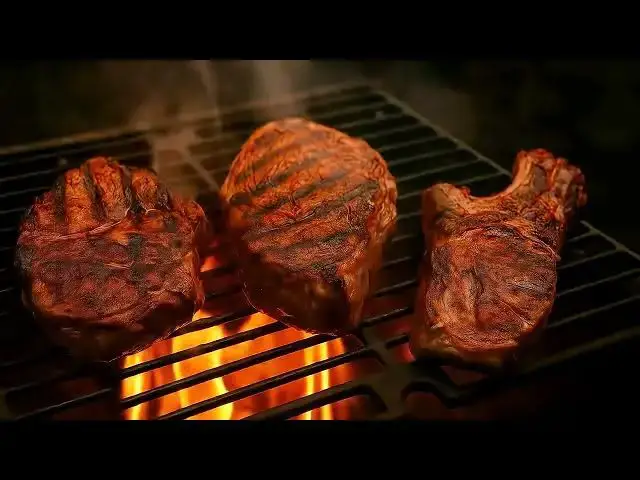 Video thumbnail for 🔥 Charcoal-Grilled Pork on the Bone (Chalagach) with Relaxing Jazz – BBQ Ambience 🍖🎷