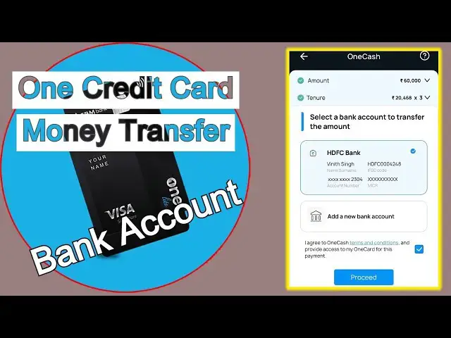Video thumbnail for 💥One Card - Transfer Money From Credit Card To Bank Account Directly | EMI | One Cash