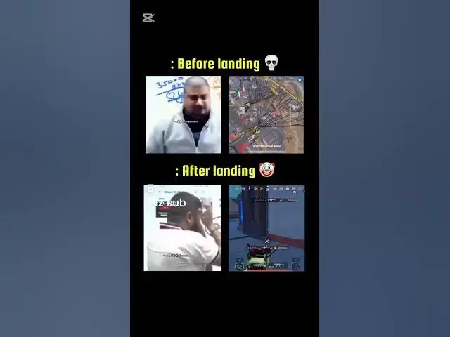 'Video thumbnail for Before landing and after landing #pubgfunny #ultimate #comparison #gamecomparison #trending #fpr'