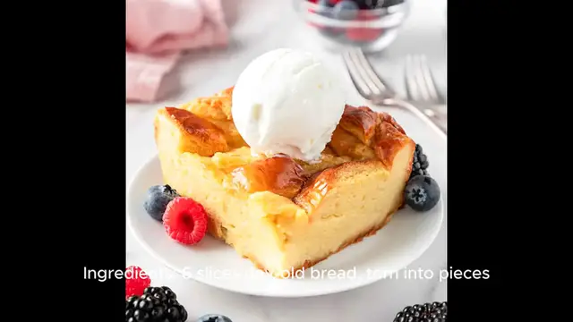 Video thumbnail for bread pudding recipe easy