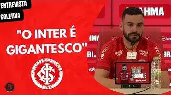 Video thumbnail for AS PRIMEIRAS PALAVRAS DE BRUNO HENRIQUE COM A CAMISA COLORADA #inter #vamointer #beirario