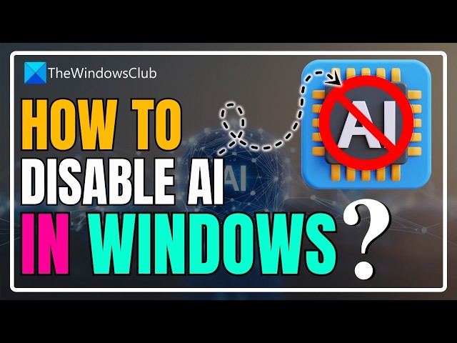 Video thumbnail for How to disable AI in Windows 11