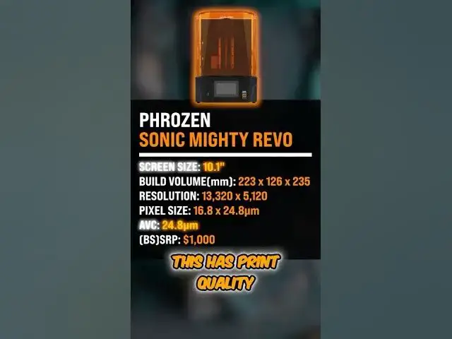'Video thumbnail for Phrozen Sonic Mighty Revo 14k One-Minute-Review'