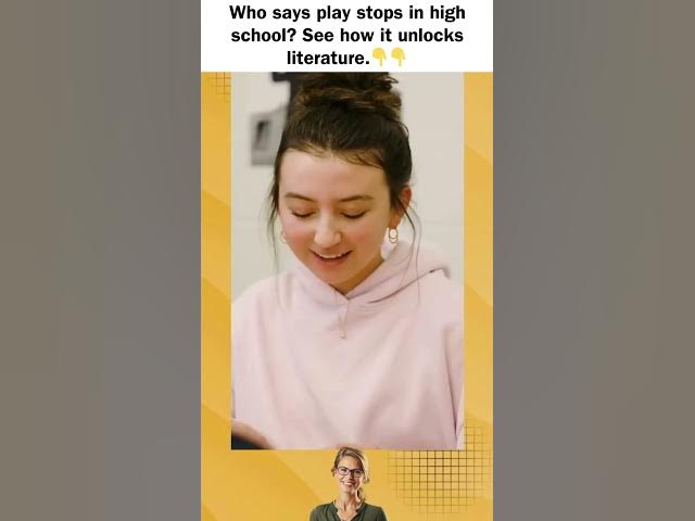 Video thumbnail for Who says play stops in high school? See how it unlocks literature👇👇
