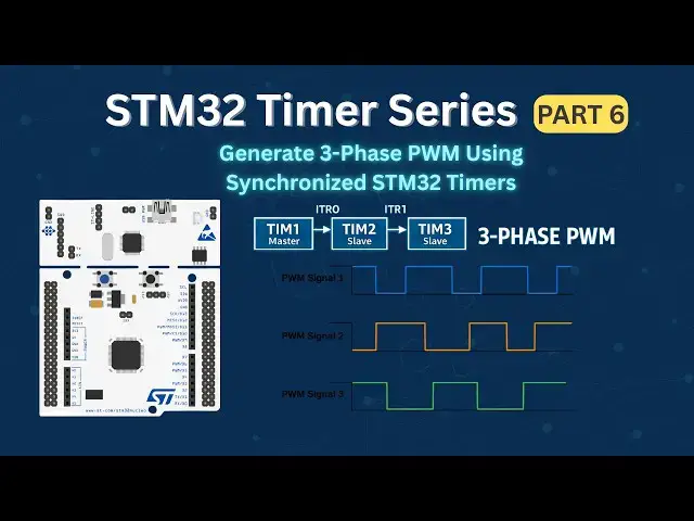 Video thumbnail for STM32 Timers (Part 6): How to Generate 3-Phase PWM Using Timer Synchronization