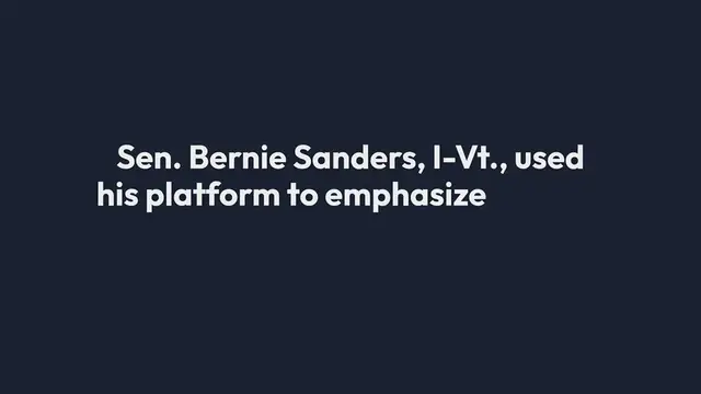 Video thumbnail for Bernie Sanders outlines policy agenda more liberal than Harris’ plan. That could help her