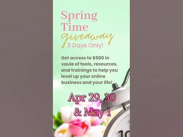 Video thumbnail for Springtime giveaway 🌸