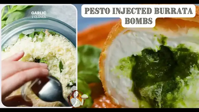 Video thumbnail for Pesto Injected Burrata Bombs