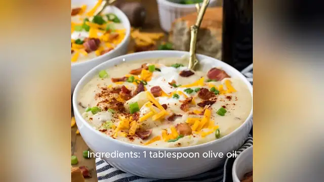 Video thumbnail for creamy potato soup recipe