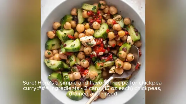 Video thumbnail for chickpea recipe
