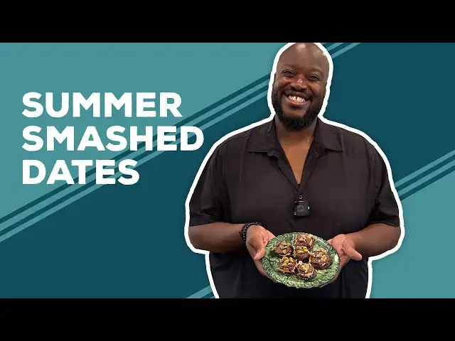 Video thumbnail for Love & Best Dishes: Summer Smashed Dates Recipe | Chocolate Peanut Butter Medjool Dates