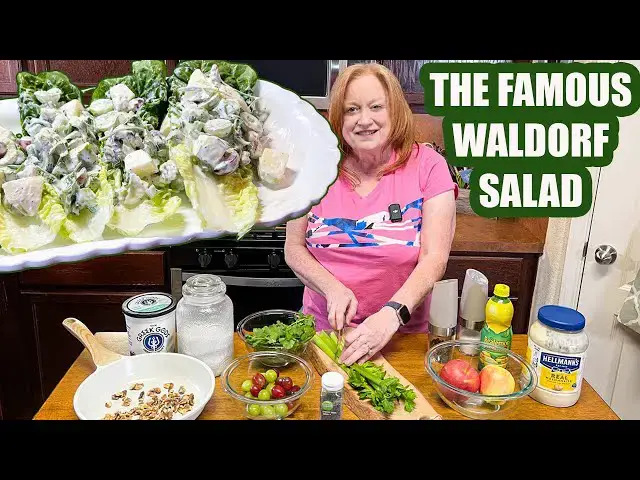 'Video thumbnail for THE FAMOUS WALDORF SALAD, Refreshing Fruit & Nut Salad With a Creamy Dressing'
