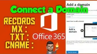 'Video thumbnail for How to Verify and Connect your Domain to Microsoft | Office 365'